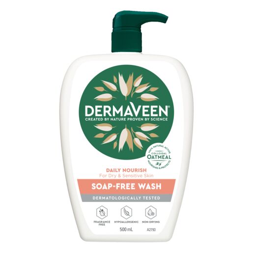 DermaVeen Daily Nourish Soap-Free Wash 500mL